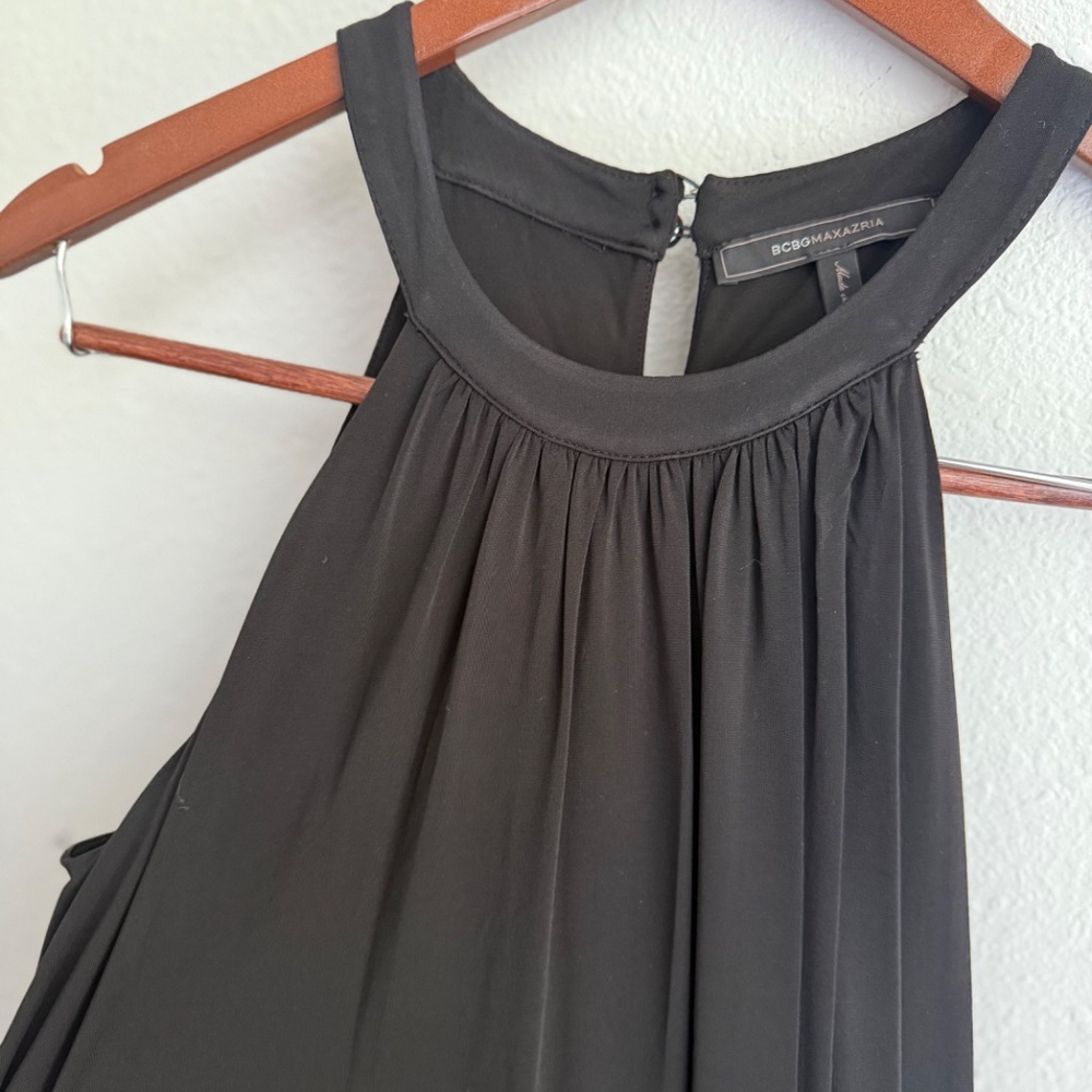 BCBGMaxAzria Black Cocoon Drape Dress